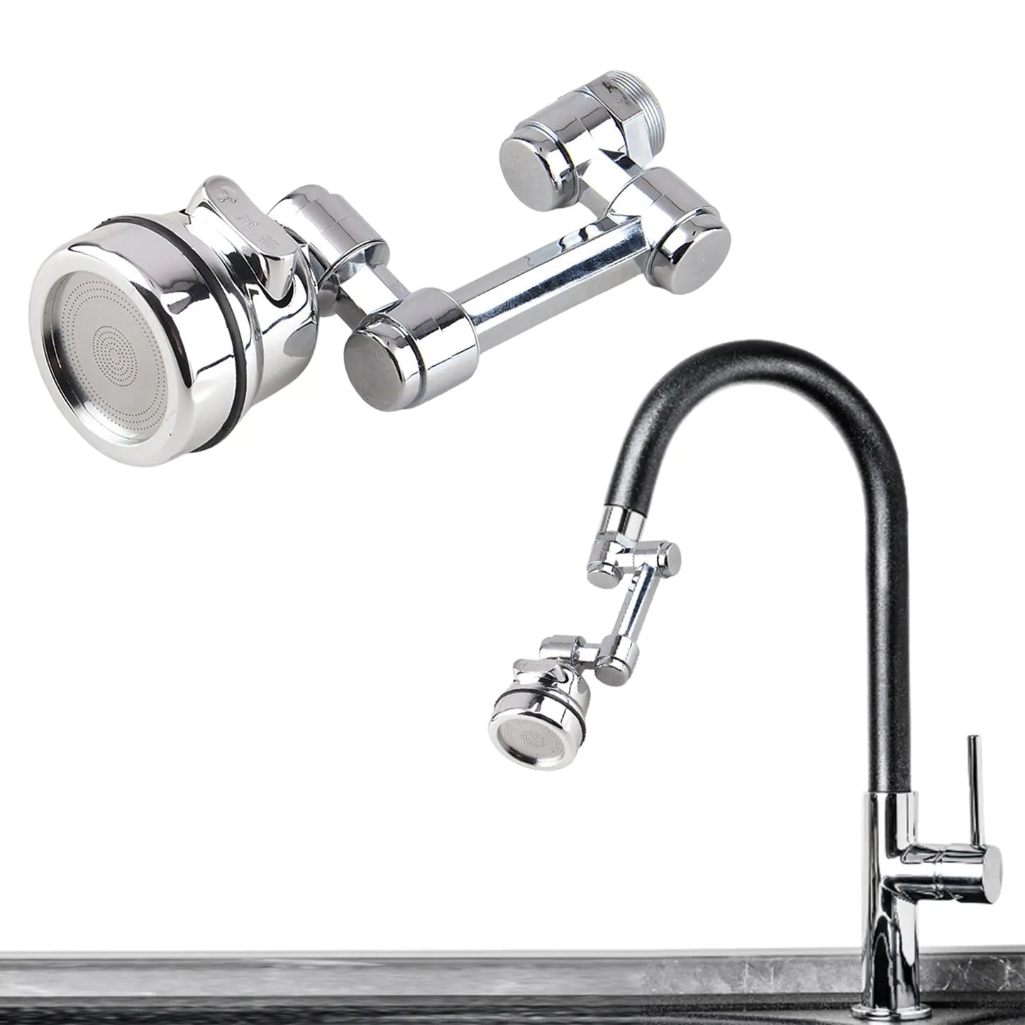Rotatable 1080 Kitchen Faucet Nozzle Extender Adapter